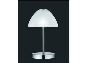 8055303873839 - Iperbriko - Queen LED-Tischlampe Dimmbare Nickel-Alabaster-Glasschirm-Trio-Beleuchtung