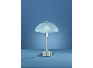 8055303873853 - Iperbriko - Led Touch Woman Nickel Tischlampe und Alabasterglas Lampenschirm Trio Beleuchtung