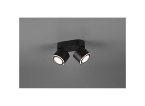 8055303886464 - Iperbriko - Decke 2 led Spot Double Emission L18 cm Taurus Black Trio Lighting