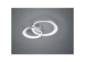 8055303887669 - Iperbriko - Granada Deckenleuchte Double Circle Chrome Led 29w Dimmbar L59 cm Trio Lighting