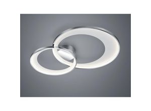 8055303887676 - Iperbriko - Granada Deckenleuchte Double Circle Chrome Led 36w Dimmbar L85 cm Trio Lighting