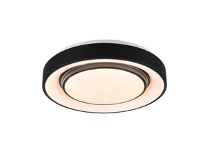 8055303888567 - Moderne Deckenleuchte Led Dimmer RGB Mona Schwarz Ø38 cm Trio Lighting