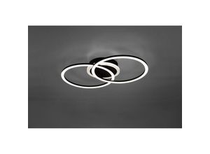 8055303890171 - Iperbriko - Venida Double Circle Schwarze LED-Deckenleuchte 25 w Dimmbar L50 cm Trio-Beleuchtung