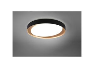 8055303890232 - Iperbriko - Zeta led dimmbare Deckenleuchte Ø48 cm Schwarz und Gold Trio Beleuchtung