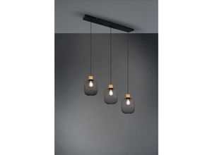 8055303911241 - Iperbriko - Aufhängung Calimero 3xE27 Black Metal Mesh L80 cm Trio Lighting