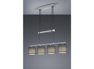 8055303911647 - Iperbriko - Aufhängung Garda Nickel 4 graue Lampenschirme aus Stoff L77 cm Trio Lighting