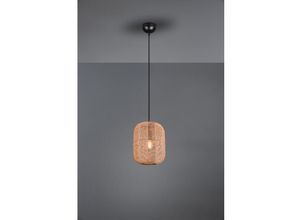 8055303912514 - Iperbriko - Schwarze Runa-Aufhängung und brauner Sisal-Diffusor Ø25 cm Trio Lighting