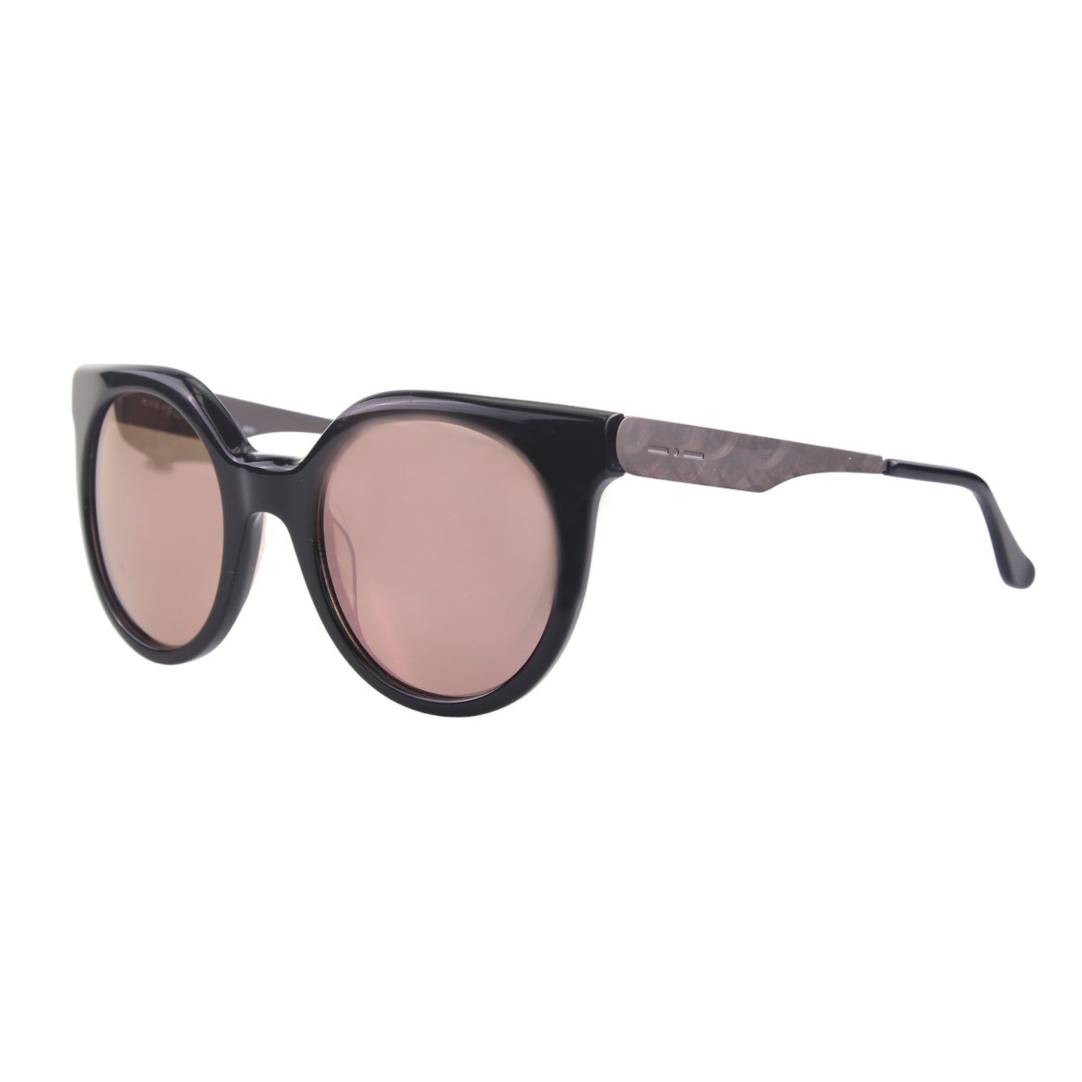 8055341213512 - Damen I-LIGHT METAL 0801 009ACE Gläser SONNENBRILLEN Steckdose Acetat Schwarz Grau Cat Eye