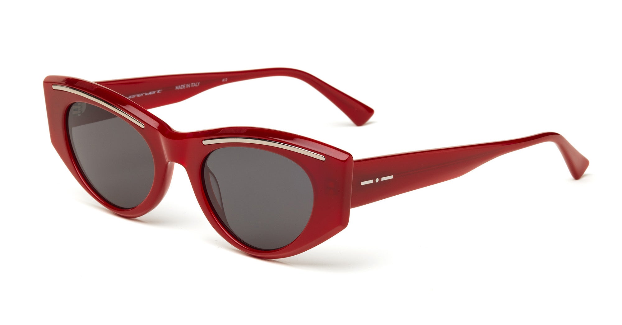 8055341319269 - Damen AUDREY 0820 057GLS Gläser SONNENBRILLEN Steckdose Acetat Bordeaux Grau Cat Eye Blendfrei