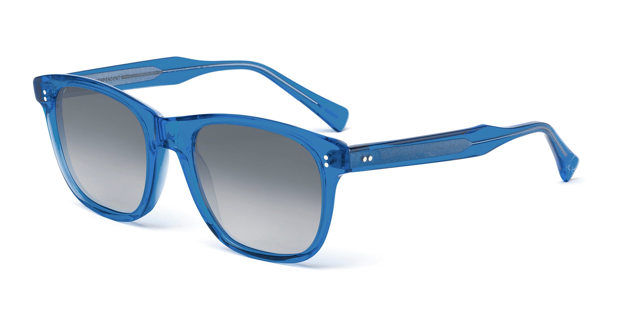 8055341321125 - Herren CARLO 021LP 027GLS Gläser SONNENBRILLEN Steckdose Acetat Blau Grau Quadratisch Blendfrei Schattiert