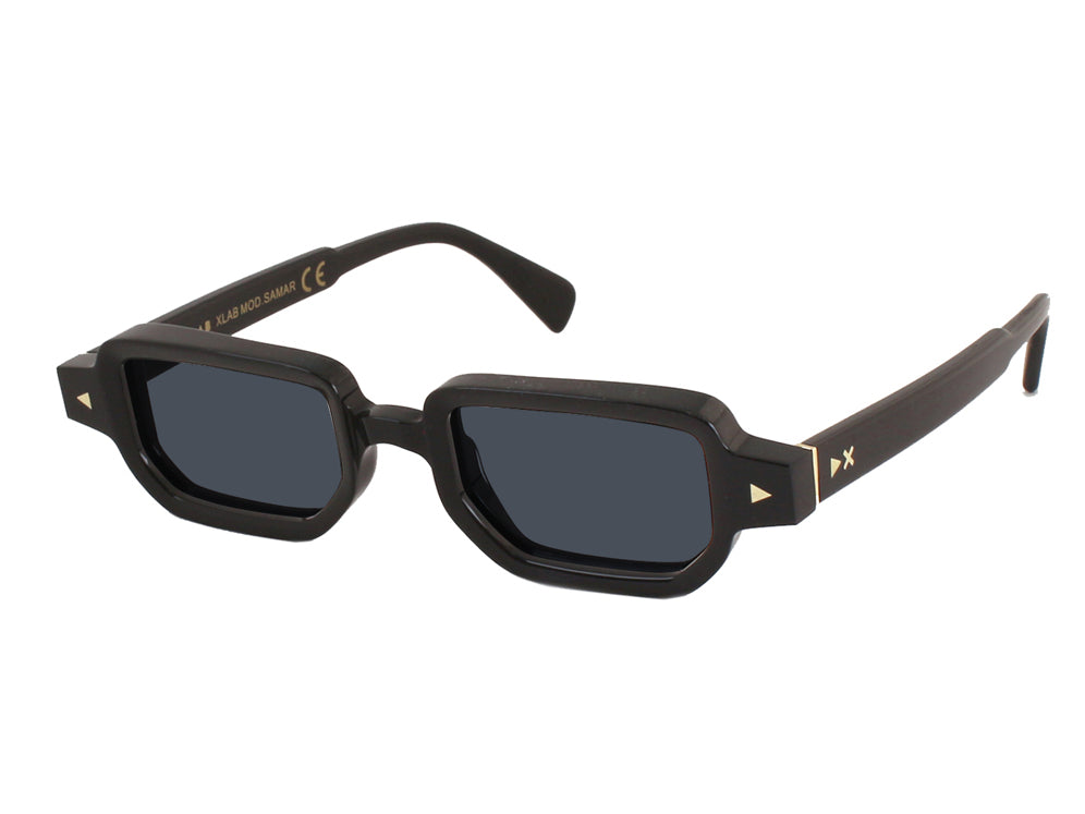 8055385821896 - XLAB Unisex SAMAR Gläser SONNENBRILLEN Acetat Schwarz Rauch Quadratisch Polarisiert