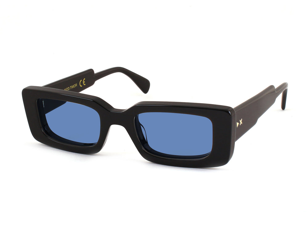 8055385824057 - XLAB Damen TIMOR Gläser SONNENBRILLEN Acetat Schwarz Hellblau Quadratisch Polarisiert