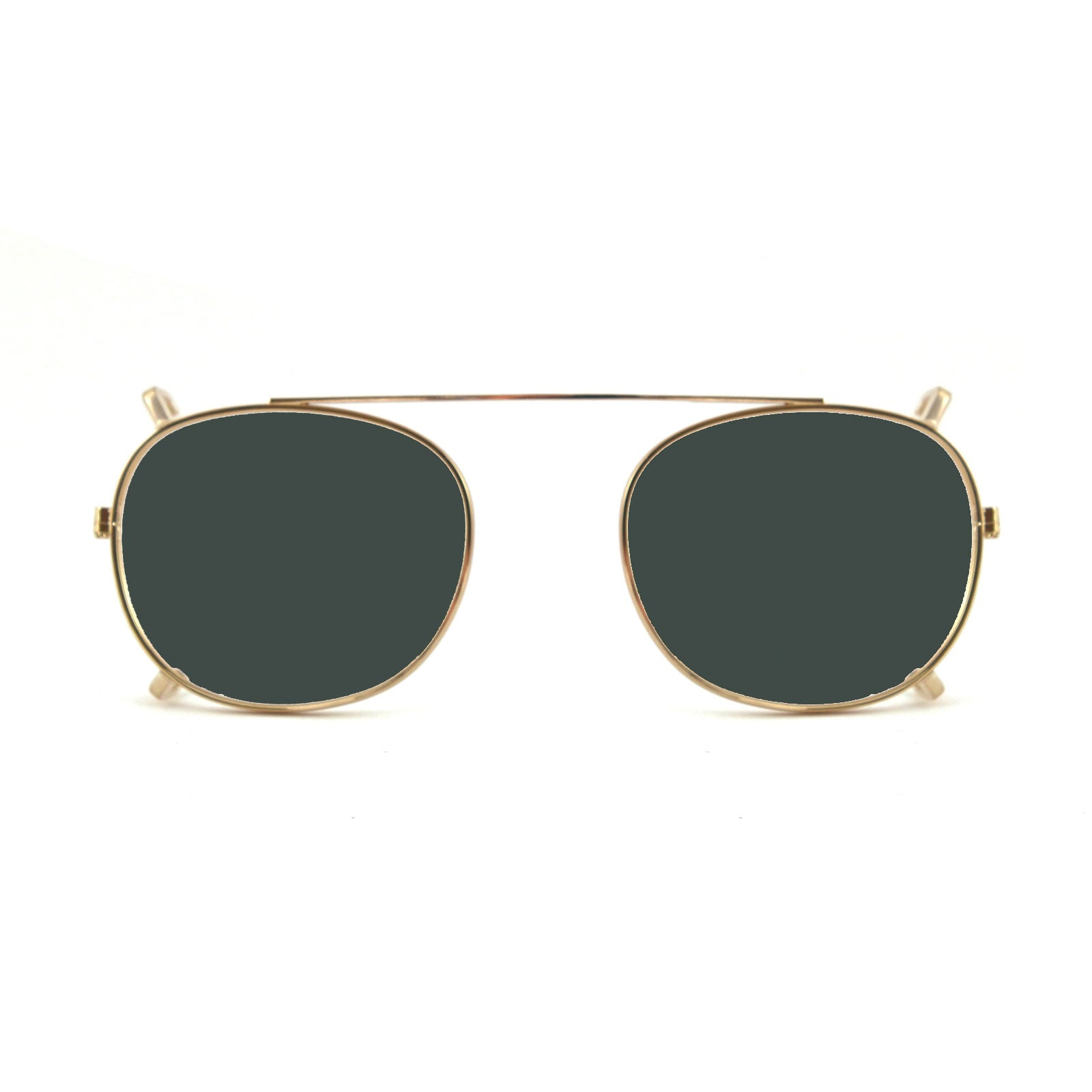 8055385828093 - XLAB Unisex Clip-on 01 Oro G15 polarizzato per 8004 stile moscot calibro 48mm Clip on Acetat Gold Grün G15 Pantos Polarisiert