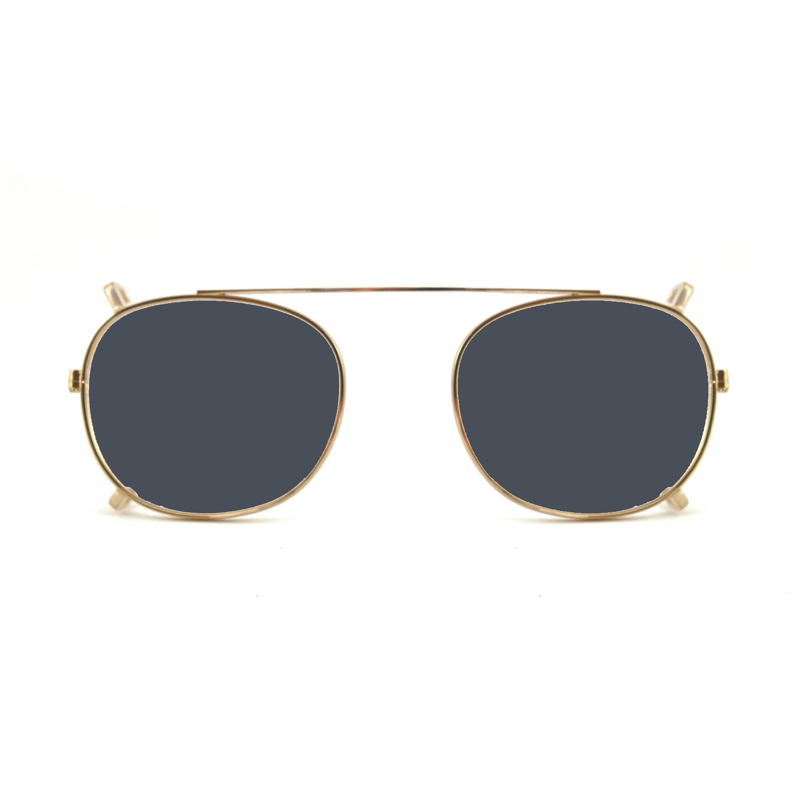 8055385828109 - XLAB Unisex Clip-on 01 Oro fumo polarizzato per 8004 stile moscot calibro 48mm Clip on Acetat Gold Rauch Pantos Polarisiert