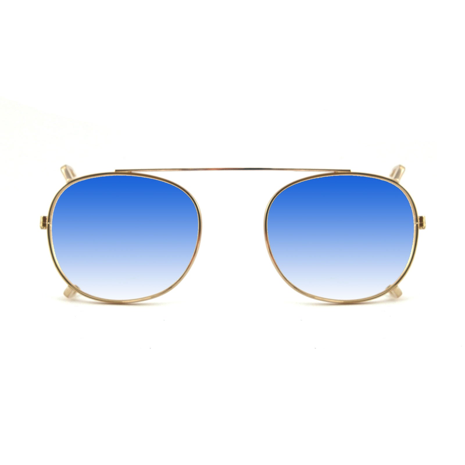 8055385828130 - XLAB Unisex Clip-on 01 Oro Azzurro sfumato per 8004 stile moscot calibro 48mm Clip on Acetat Gold Hellblau Pantos  Schattiert