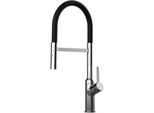 8055765124425 - Vizio - Wasserhahn Kueche Spueltischarmatur Verchromt Kuechenarmatur mit Schwarz 360 schwenkbarem Auslauf und abnehmbare 2 strahl Handbrause - bod