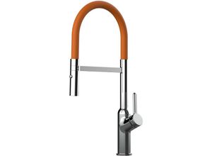 8055765124463 - Vizio - Wasserhahn Kueche Spueltischarmatur Verchromt Kuechenarmatur mit Orange 360 schwenkbarem Auslauf und abnehmbare 2 strahl Handbrause - bod