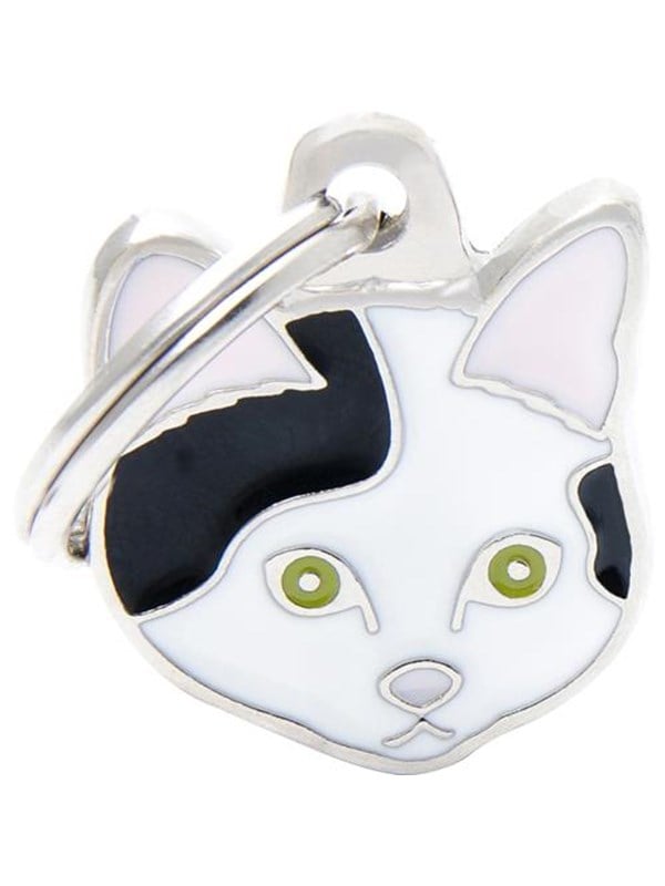 8055960250899 - White and Black European Shorthair Cat ID Tag