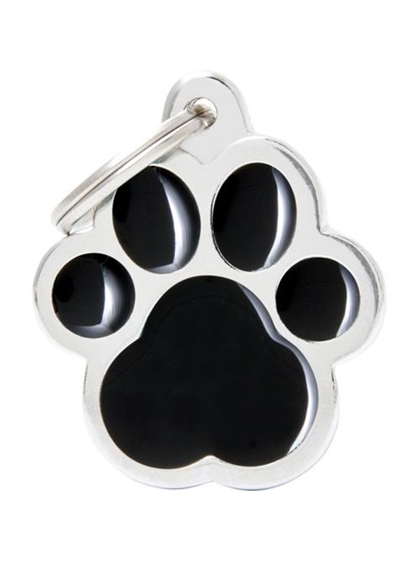 8055960251520 - Classic Big Black Paw ID Tag