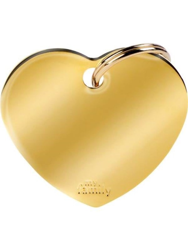 8055960251827 - ID Tag Basic collection Big Heart in Golden Plated Brass