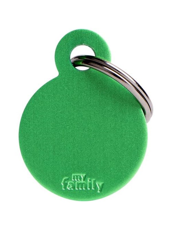8055960254316 - ID Tag Basic collection Small Round Green in Aluminum