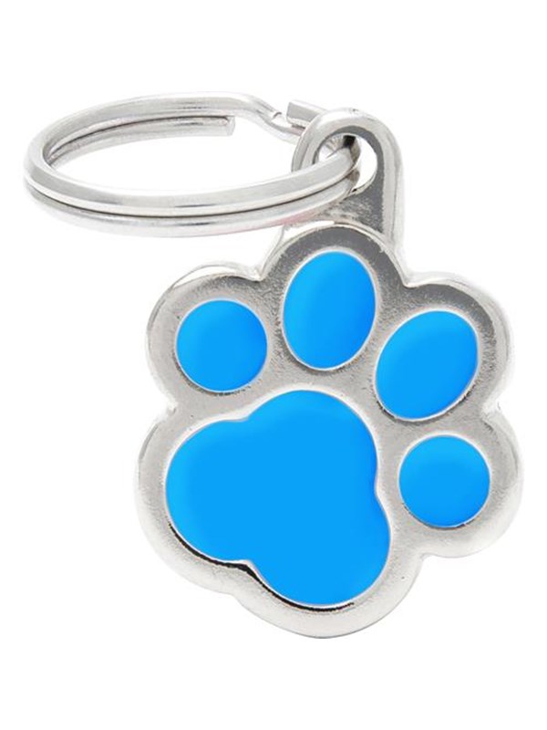 8055960259663 - Classic Light Blue Paw ID Tag