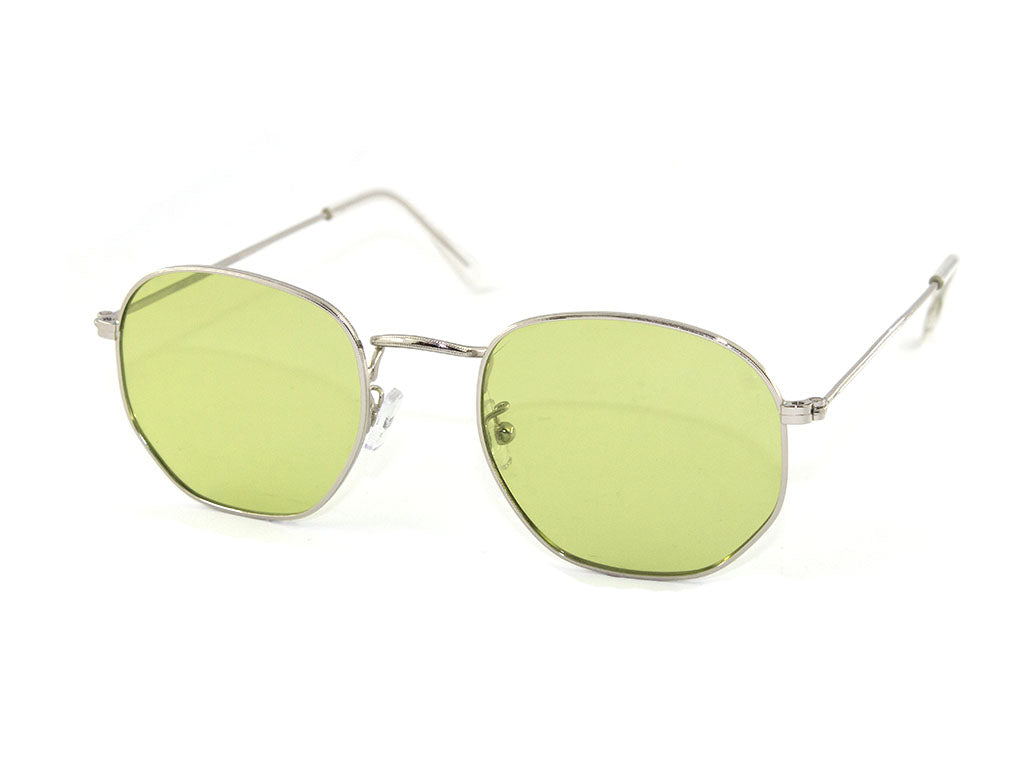 8056039488359 - Unisex EX352 C02 Silber Polarisiertes Grün Gläser SONNENBRILLEN Metall Silber  Geometrisch Polarisiert