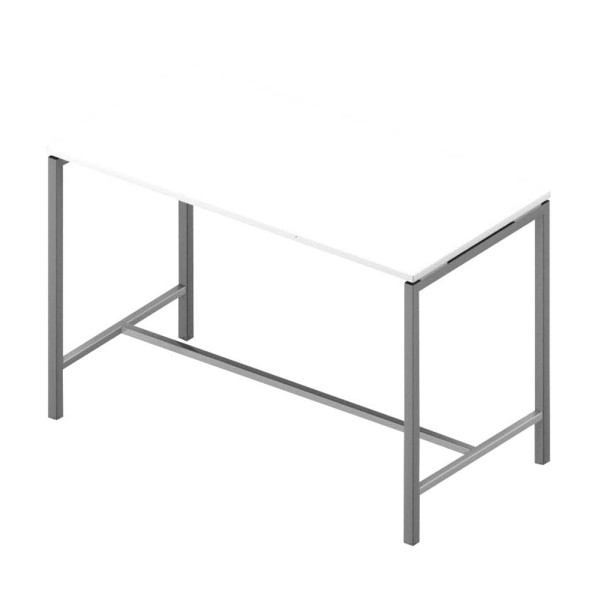 8056039558939 - Stehtisch Creo weiß rechteckig 4-Fuß-Gestell alu 1600 x 800 x 1070 cm