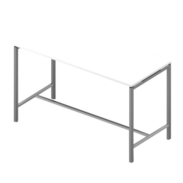 8056039559110 - Stehtisch Creo weiß rechteckig 4-Fuß-Gestell alu 1800 x 800 x 1070 cm