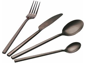 8056159072803 - Besteck-Set VILLA DESTE Stylo poliert Essbesteck-Sets Gr 24 tlg schwarz Besteckgarnituren Essbesteck-Set 24-teilig für 6 Personen Edelstahl 180 poliert