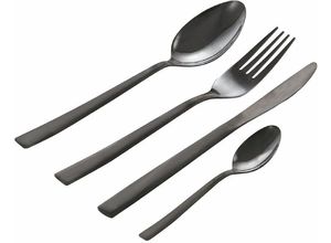 8056159072889 - Besteck-Set VILLA DESTE Modern poliert Essbesteck-Sets Gr 24 tlg schwarz Besteckgarnituren Essbesteck-Set 24-teilig für 6 Personen Edelstahl 180 poliert