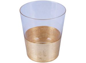 8056159138431 - Gläser-Set VILLA DESTE Gold Party Trinkgefäße Gr Ø 86 cm x 10 cm 375 ml 6 tlg goldfarben (transparent goldfarben) Gläser-Sets Wassergläser-Set 6-teilig Inhalt 375 ml