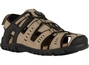 8056206574397 - GEOX Sandalen Strada atmungsaktiv Klettverschluss für Herren beige 42