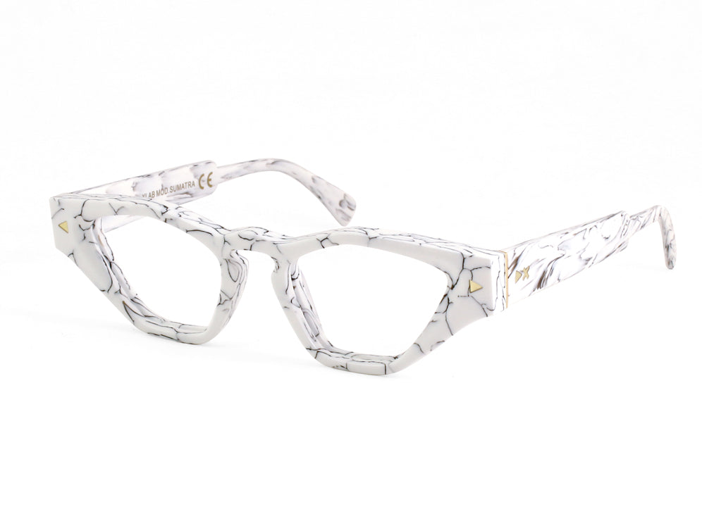 8056249000822 - XLAB Damen SUMATRA Optische Fassungen Acetat Marmor Weiß  Cat Eye Anti-Blaulicht 8056249000822 - XLAB Damen SUMATRA Optische Fassungen Acetat Marmor Weiß  Cat Eye Anti-Blaulicht