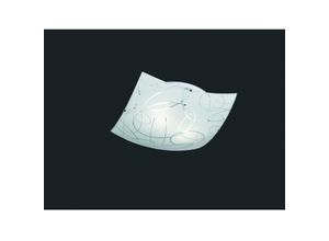8056249320364 - Webmarketpoint - Plafoniera Quadrata Spirelli 2xE27 Vetro Con Cerchi Decorativi 40x40 cm Trio Lighting