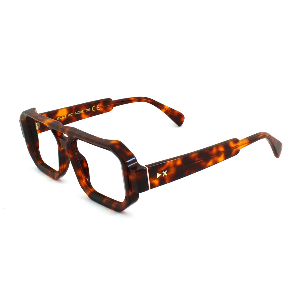 8056249751588 - XLAB Unisex MORETON Rahmen von BRILLEN Acetat Dunkle Schildkröte  Quadratisch Blendfrei