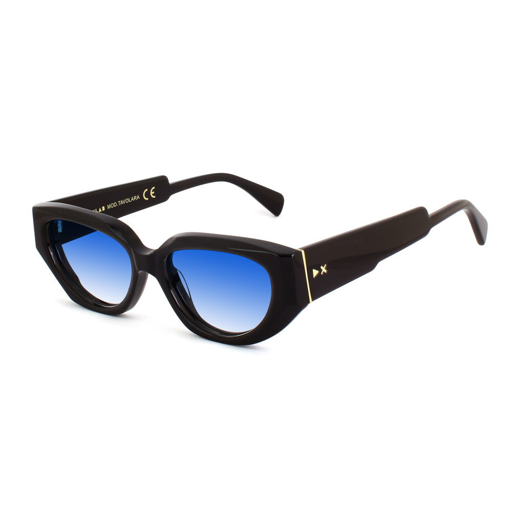 8056249754398 - XLAB Damen TAVOLARA Gläser SONNENBRILLEN Acetat Schwarz Hellblau Cat Eye  Schattiert