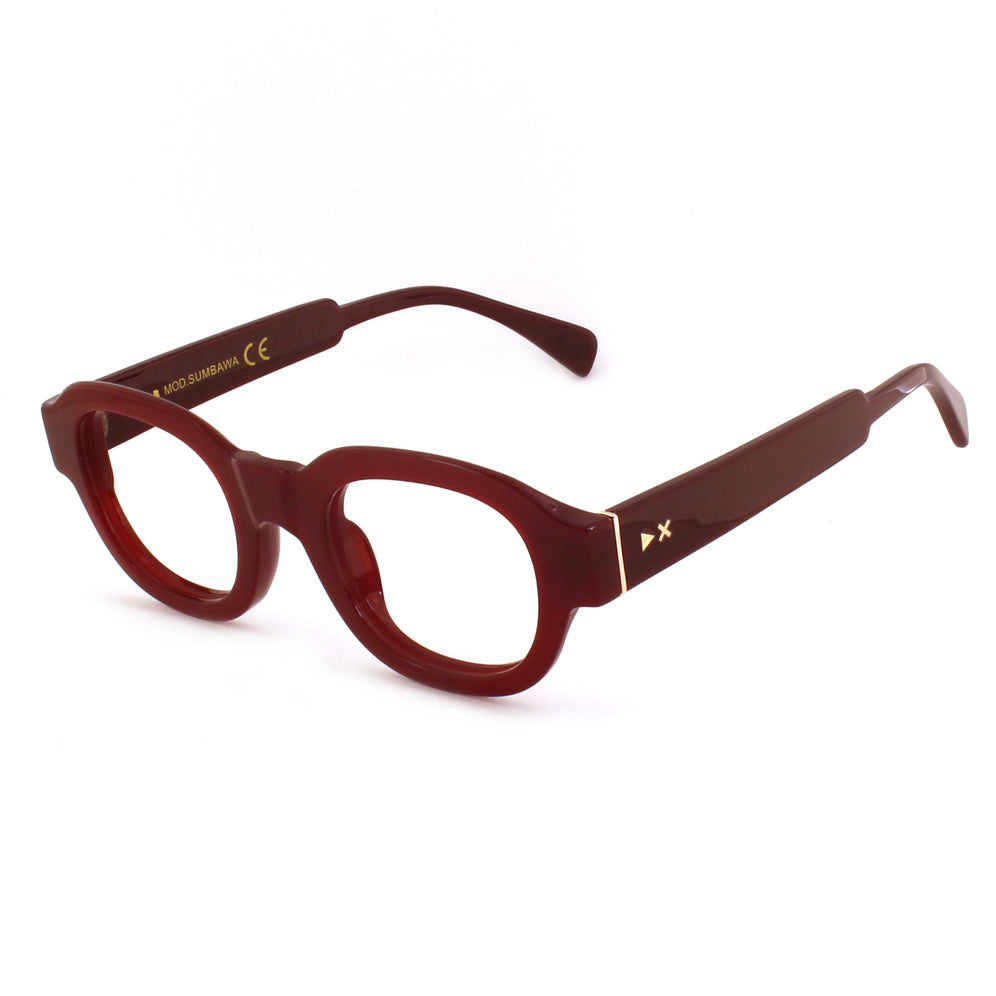 8056249757528 - XLAB Unisex SUMBAWA Optische Fassungen Acetat Bordeaux  Quadratisch Anti-Blaulicht