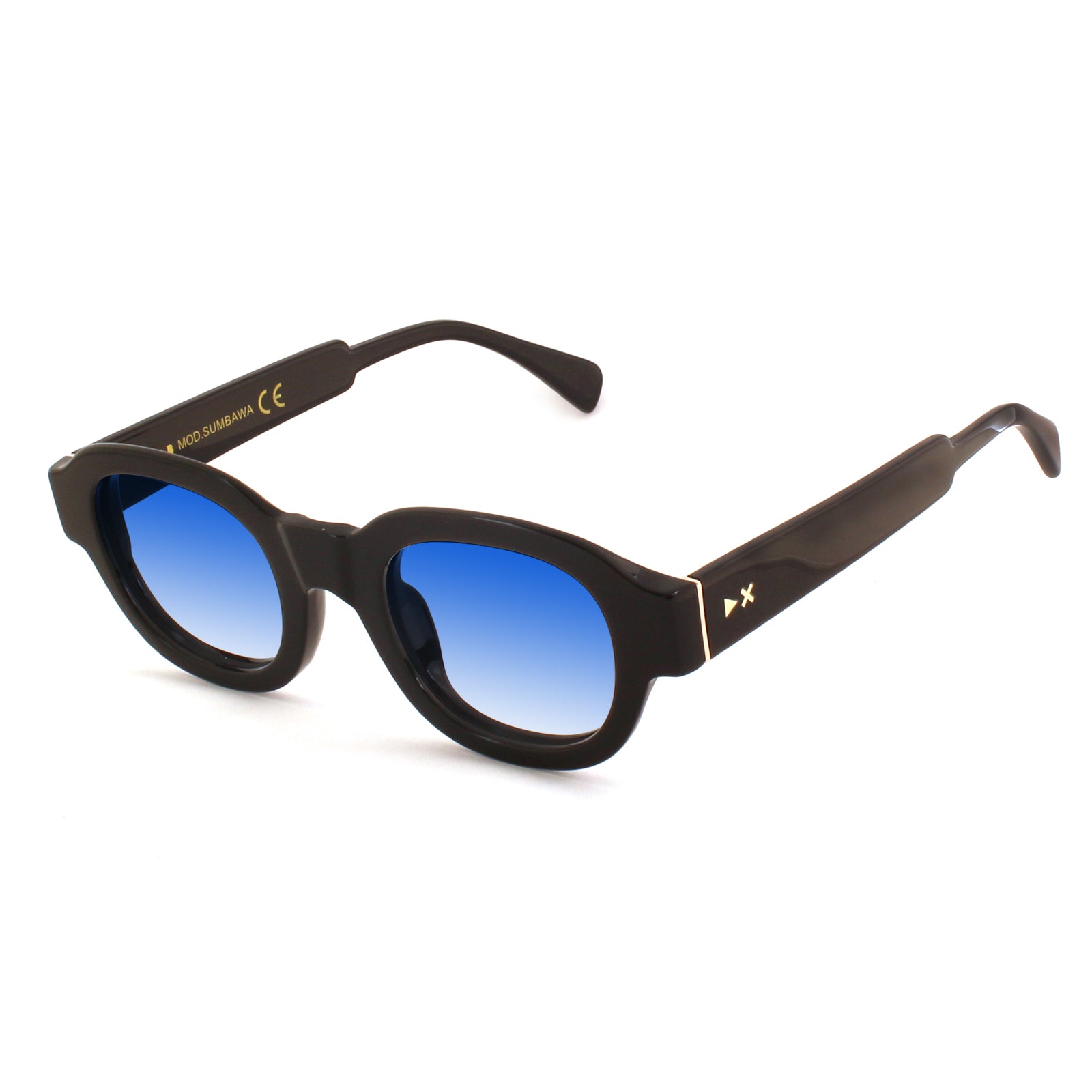 8056249757931 - XLAB Unisex SUMBAWA Gläser SONNENBRILLEN Acetat Schwarz Hellblau Quadratisch  Schattiert