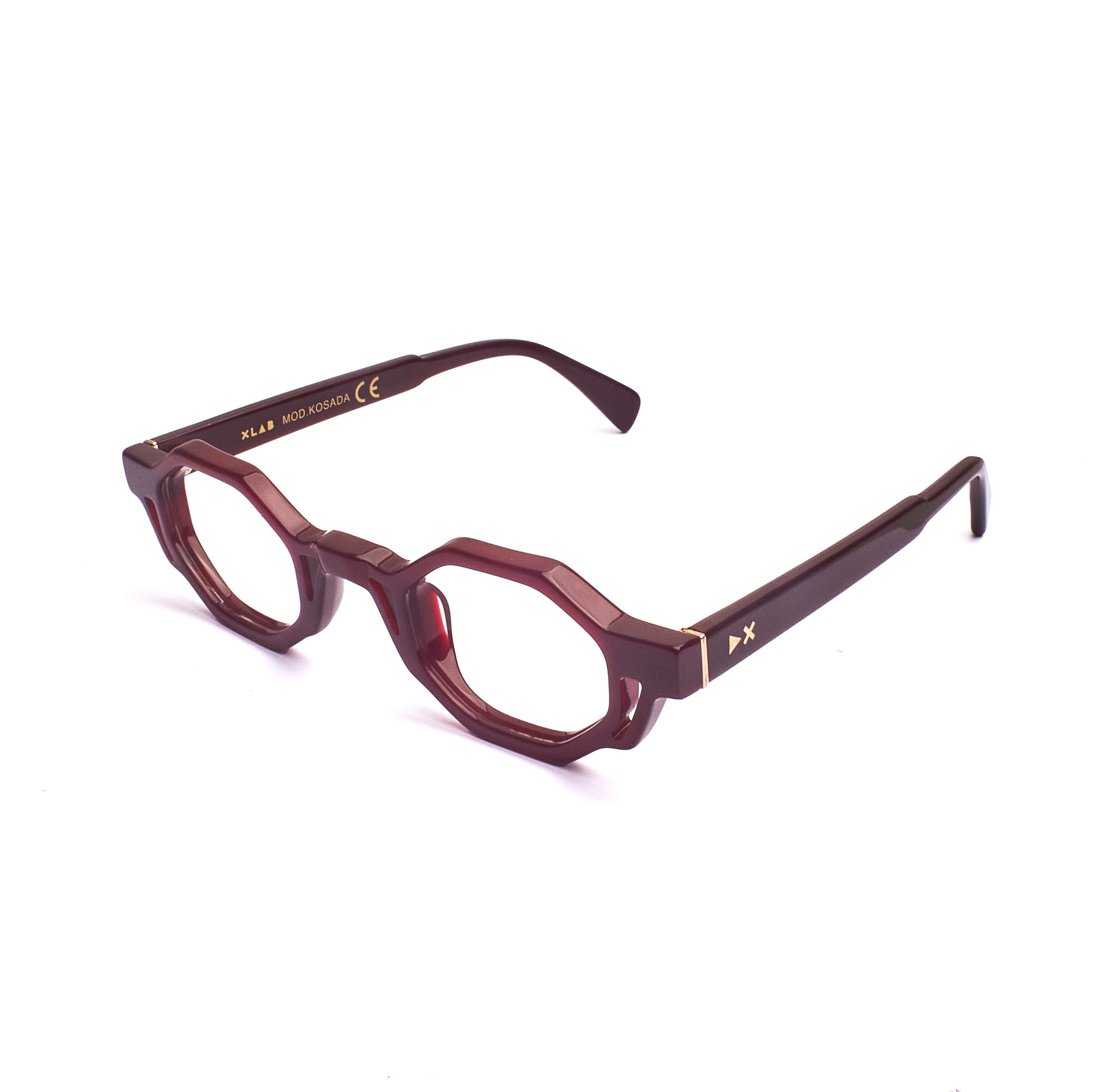 8056254605432 - XLAB Unisex Kosada Optische Fassungen Acetat Bordeaux  Geometrisch Anti-Blaulicht Blaues Anti -Licht - für PC