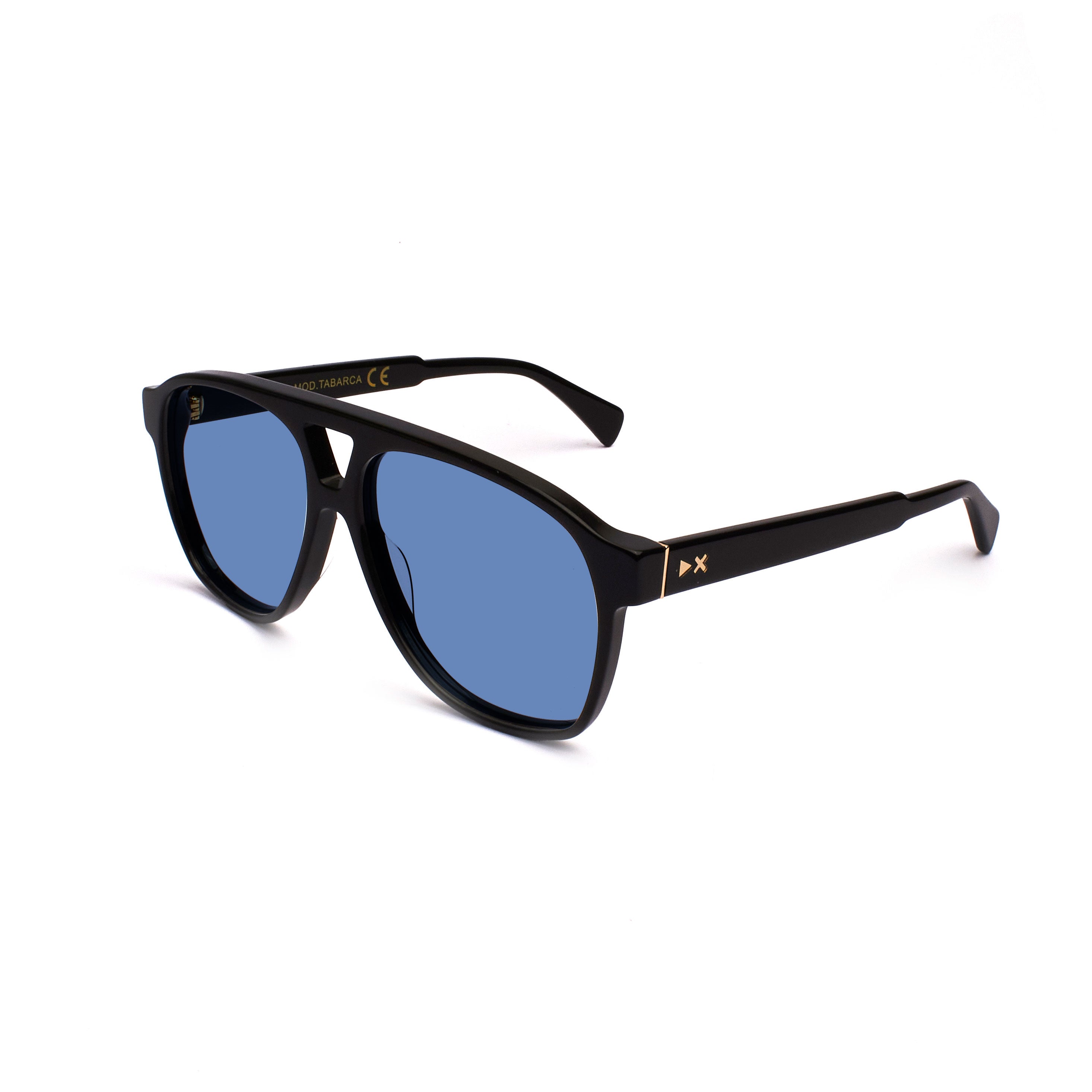 8056254605623 - XLAB Unisex Tabarca Gläser SONNENBRILLEN Acetat Schwarz Hellblau Pilot Polarisiert