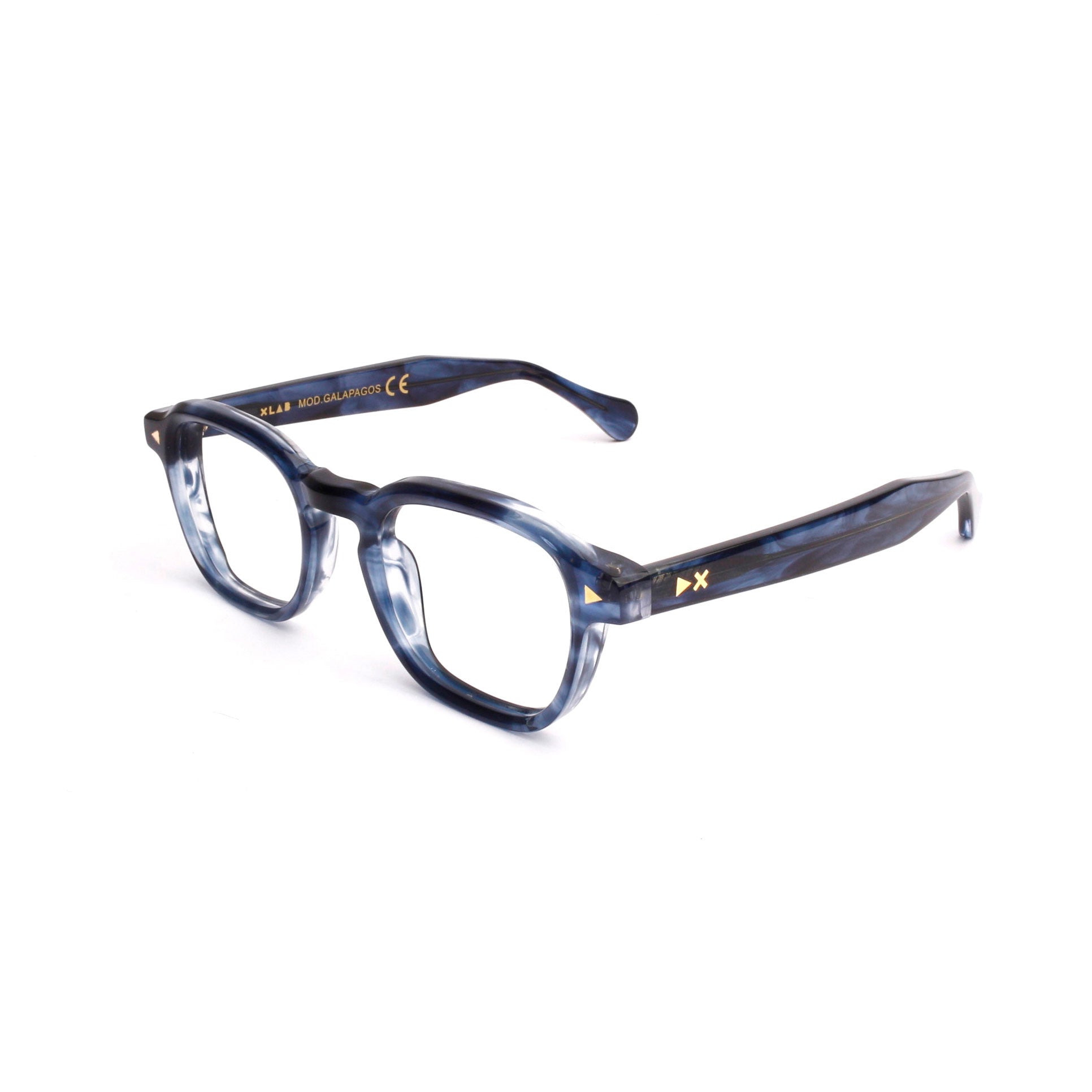 8056254606279 - XLAB Unisex GALAPAGOS Optische Fassungen Acetat Blau gestreift Pantos Anti-Blaulicht 8056254606279 - XLAB Unisex GALAPAGOS Optische Fassungen Acetat Blau gestreift Pantos Anti-Blaulicht