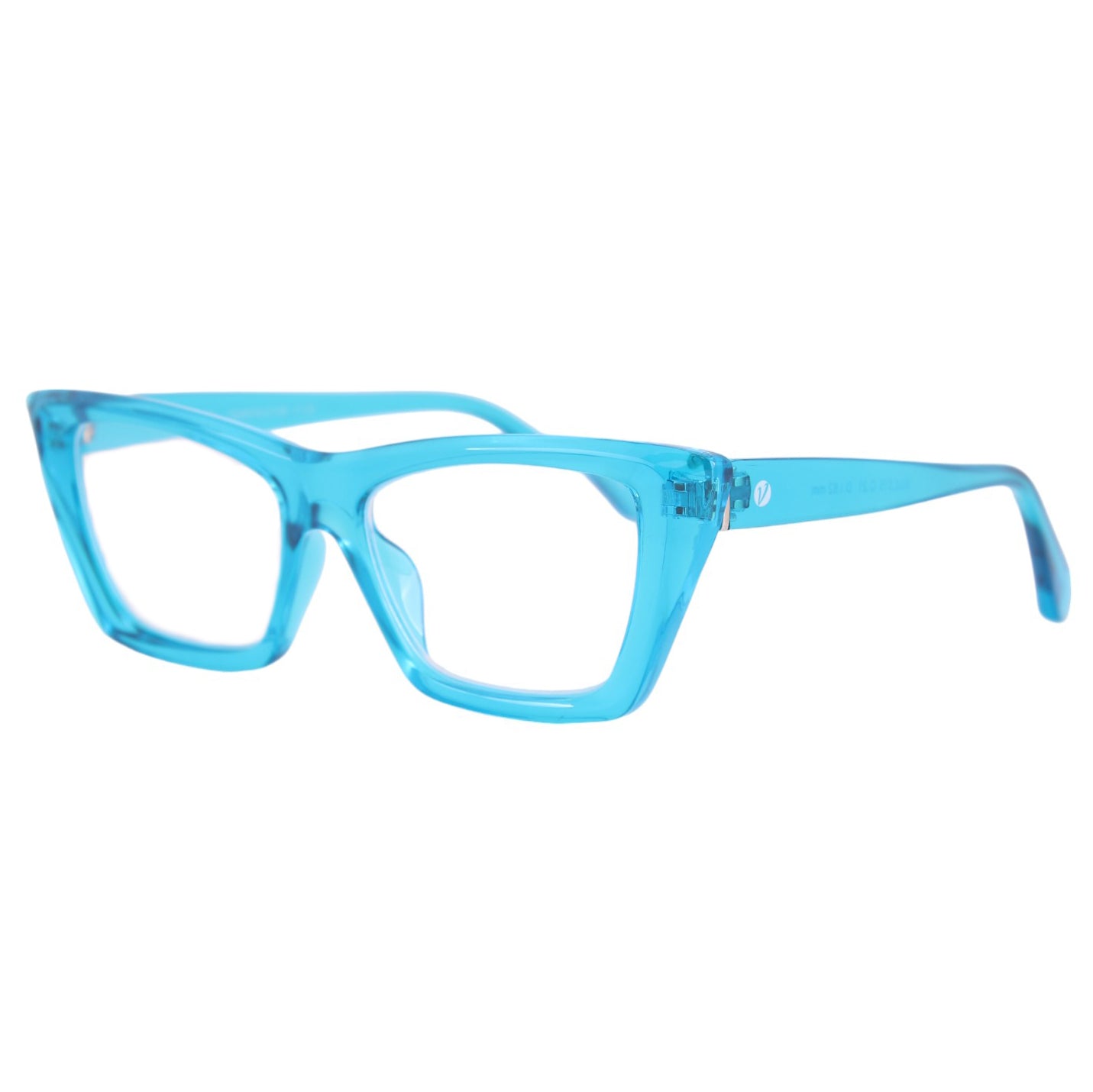 8056254641966 - Frau MOD 515 Azzurro trasparente 21 Lesebrille Acetat Himmelblau  Katzenauge