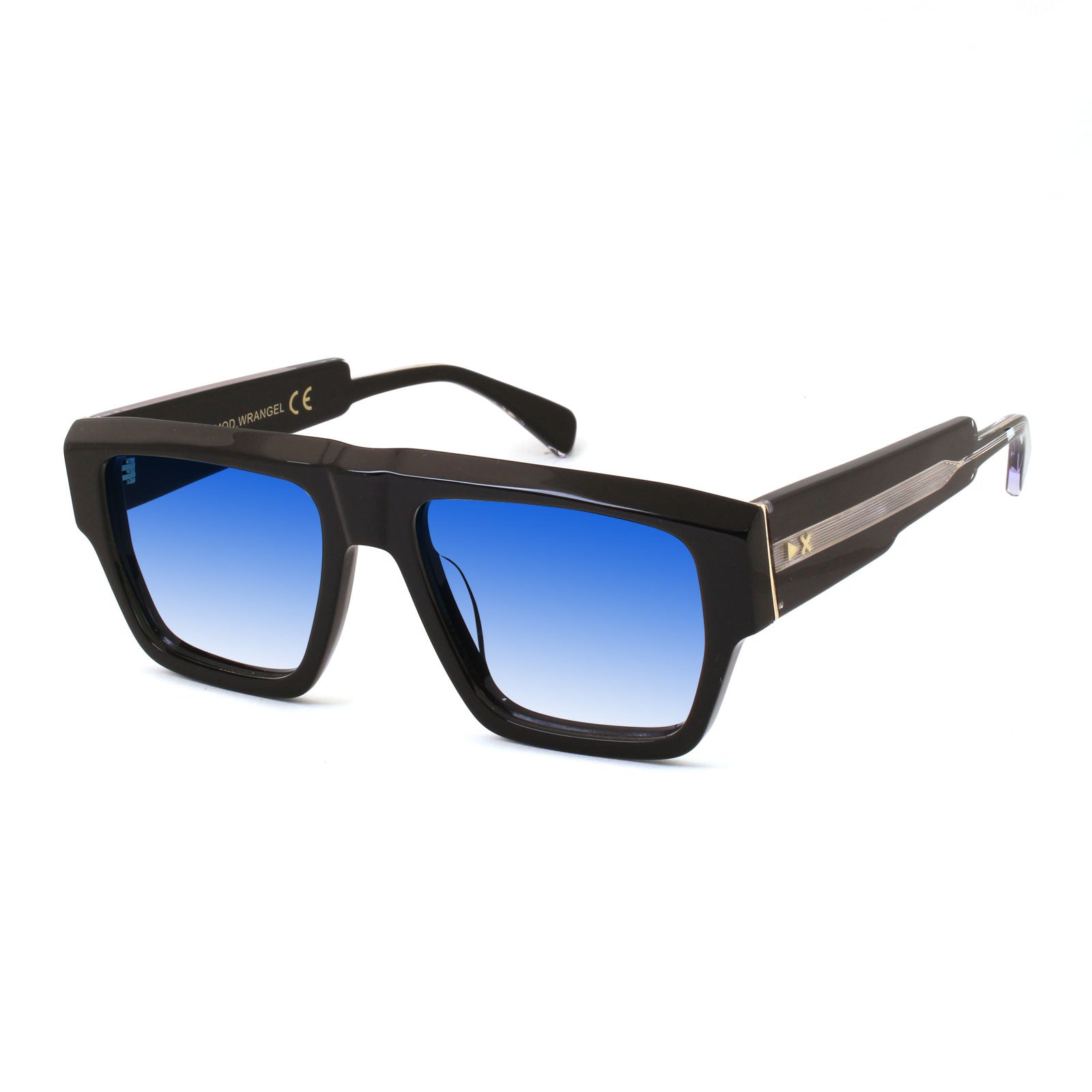 8056254644141 - XLAB Unisex WRANGEL Gläser SONNENBRILLEN Acetat Schwarz Hellblau Quadratisch Normal Schattiert