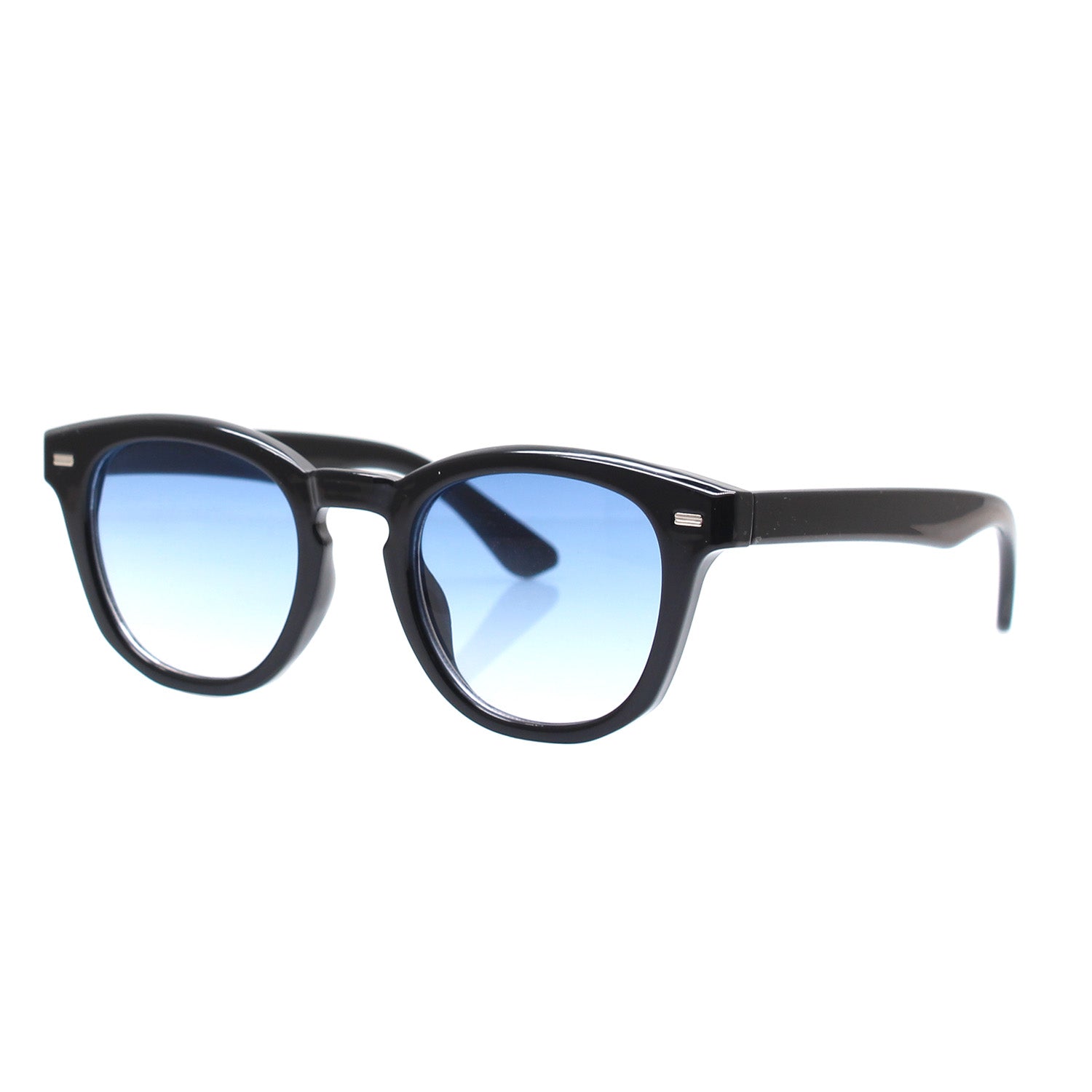 8056254645636 - Unisex SLS059 Schwarz schattiert blau Gläser SONNENBRILLEN Polycarbonat Schwarz Himmelblau Panthos Normal Schattiert