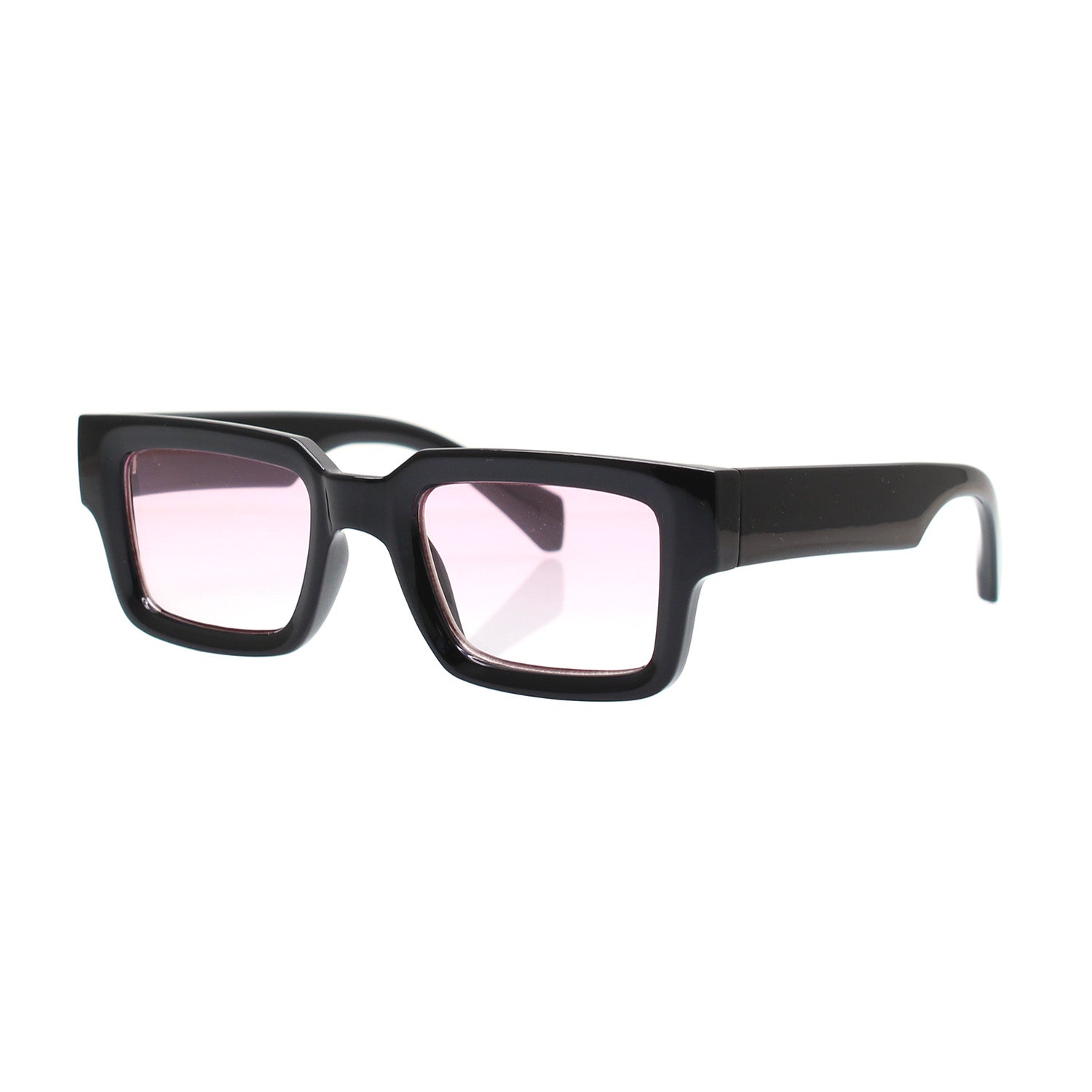 8056254645667 - Unisex SLS139 Schwarz Schattierte Rosa Gläser SONNENBRILLEN Polycarbonat Schwarz Rose Hocken Normal Schattiert