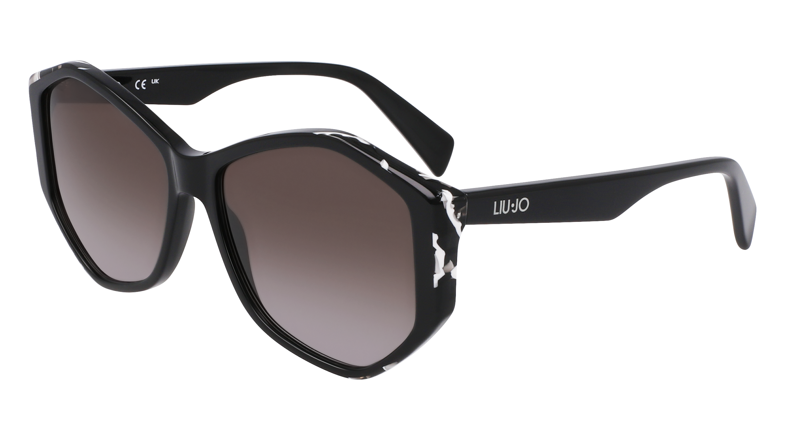 8056255013526 - Damen LJ797S 012 Gläser SONNENBRILLEN Acetat Schwarz Grau Quadratisch Normal Schattiert