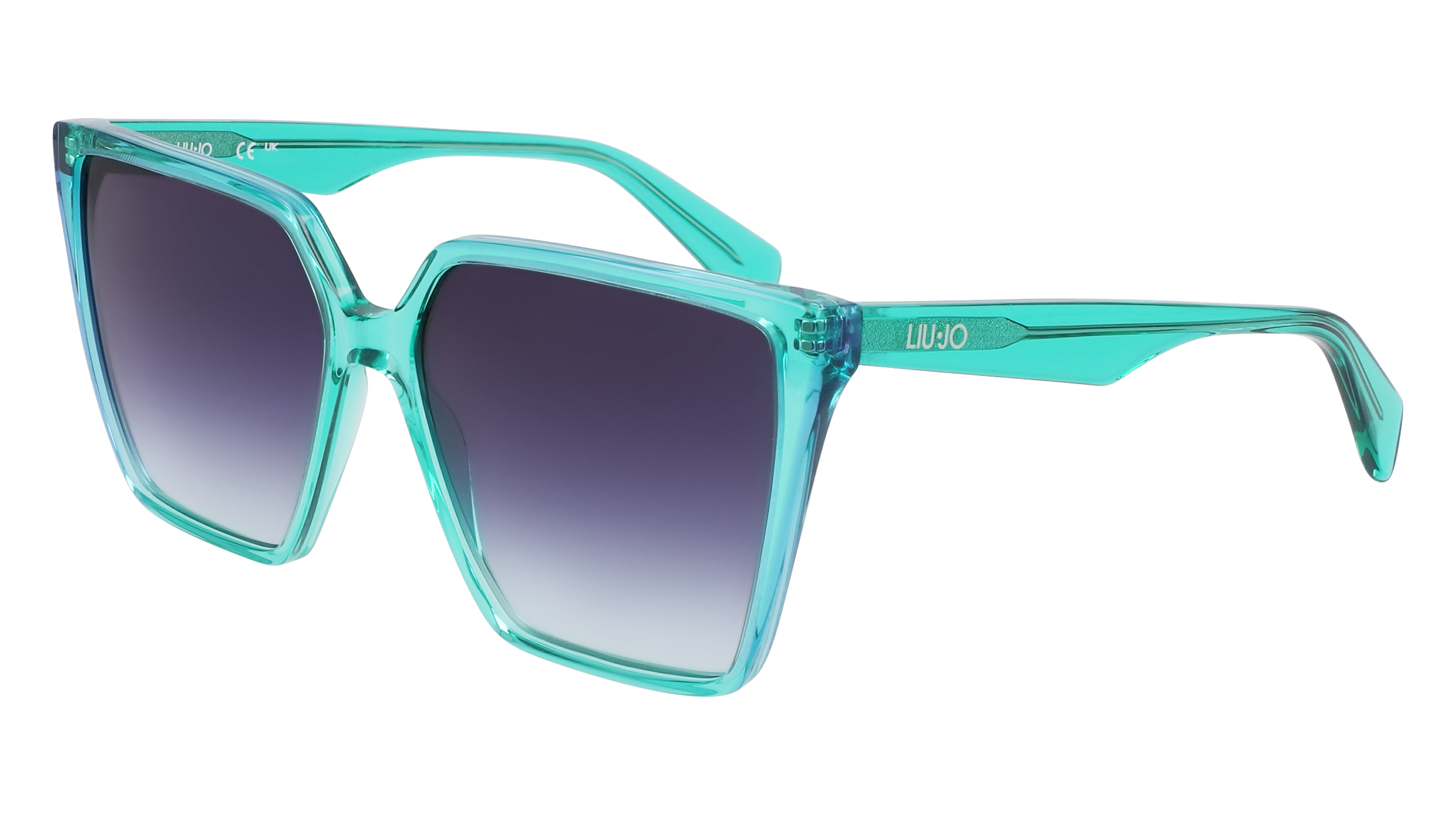 8056255013571 - Damen LJ798S 303 Gläser SONNENBRILLEN Acetat Grün Blau Quadratisch Normal Schattiert