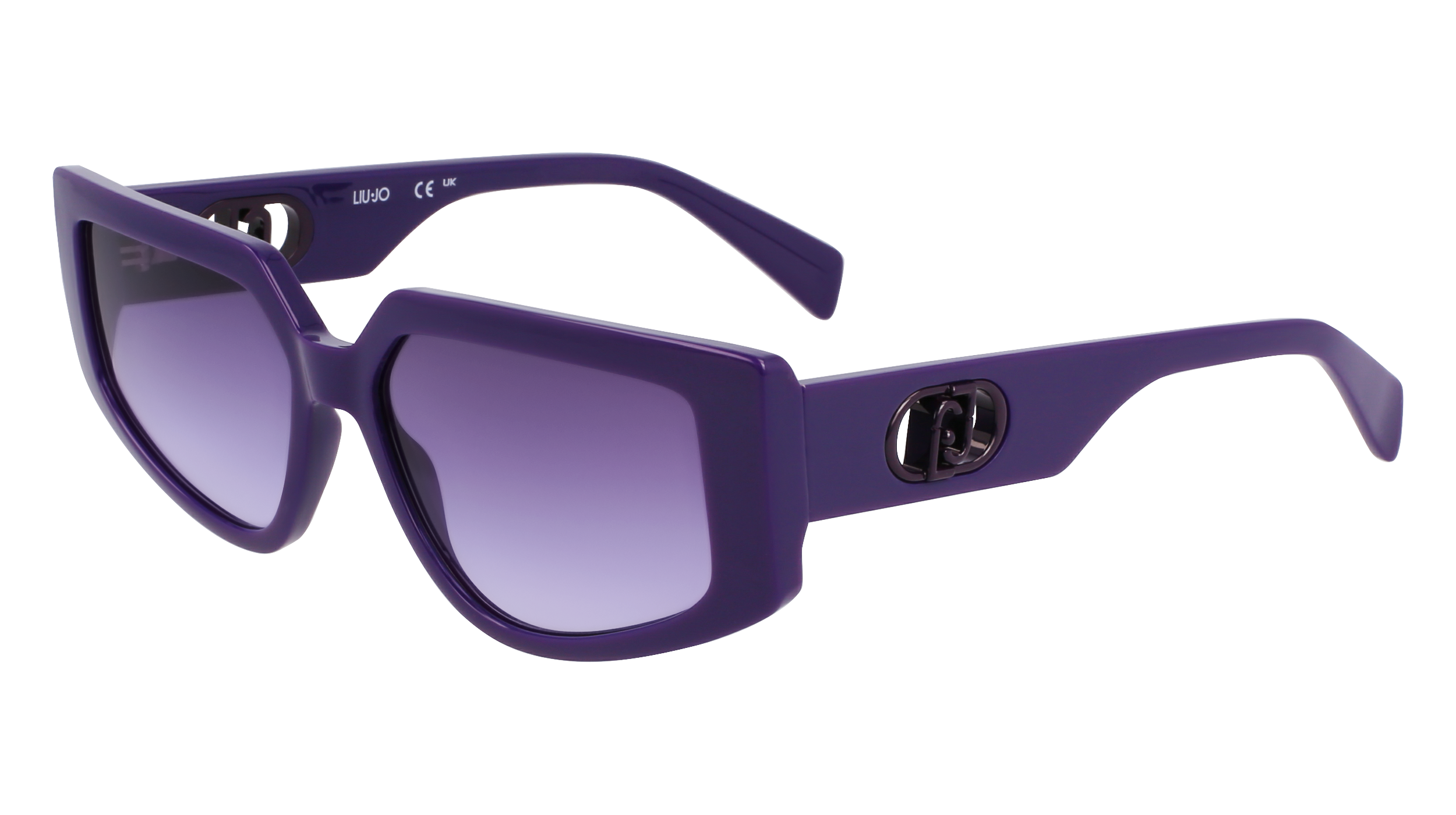 8056255308776 - Damen LJ801S 510 Gläser SONNENBRILLEN Bio-Injekt Violett Viola Quadratisch Normal