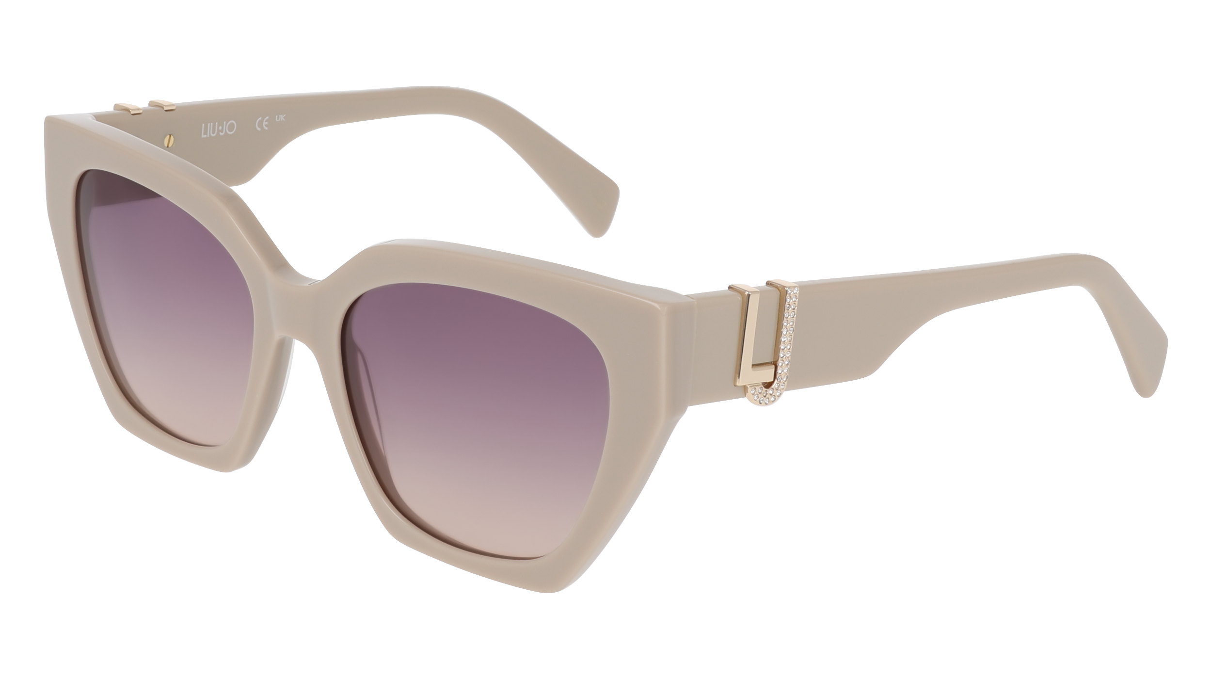 8056255982655 - Damen LJ814SR 264 Gläser SONNENBRILLEN Acetat Beige  Cat Eye Normal Schattiert